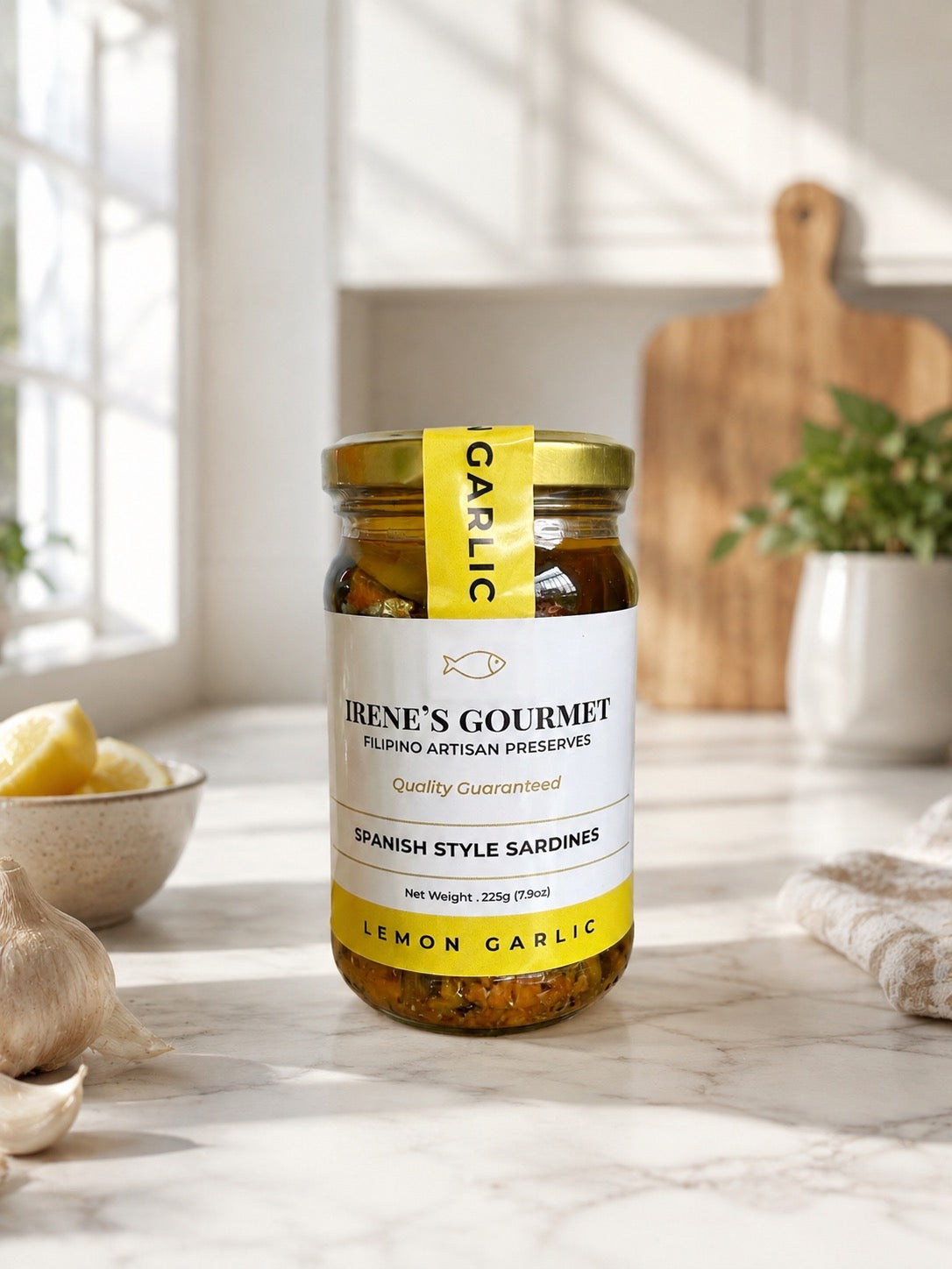 Irene's Gourmet Spanish Style Sardines in Lemon Garlic Flavor (225g)
